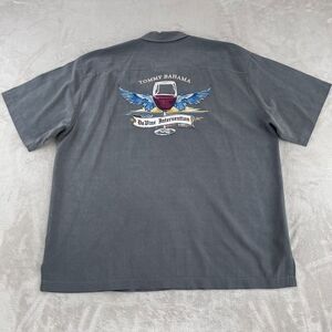 Tommy Bahama Da Vine Intervention Shirt Men XLX Embroidered Wine Glass Loop Coll